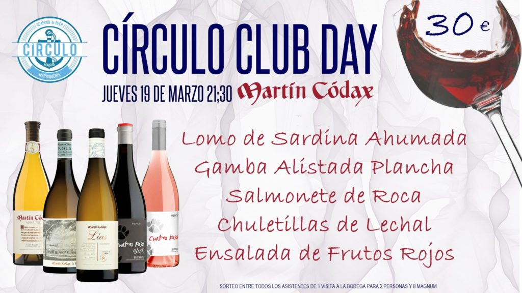 Próximo #CirculoClubDay Marzo 2020 con Martín Codax